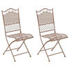 GARTENSTÜHLE Kirstin - 2er Set - antik braun - Braun, Metall (41/50/91cm) - TPFGarden