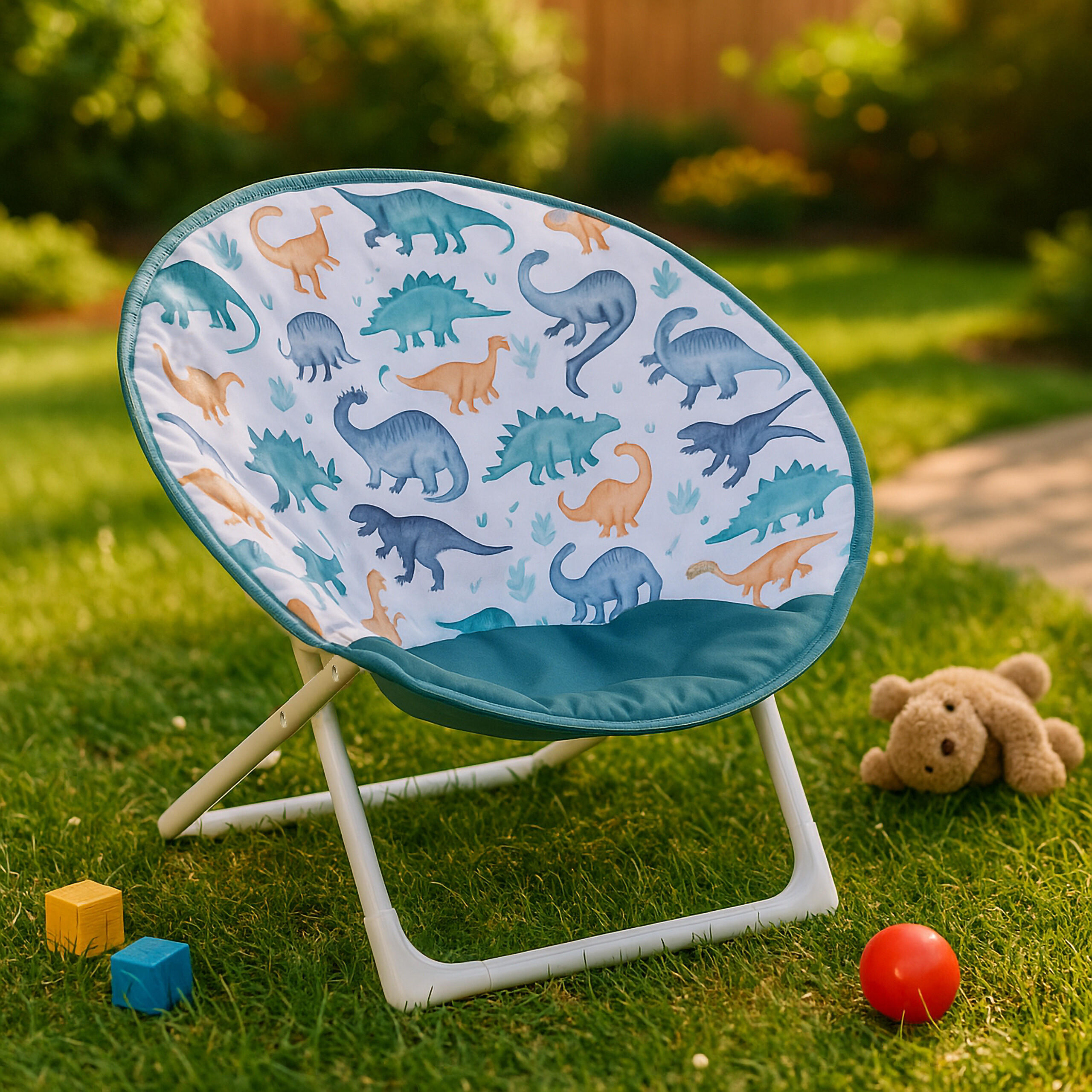 MOONCHAIR - Hellblau, Kunststoff/Textil (50/47/48cm) - Relaxdays