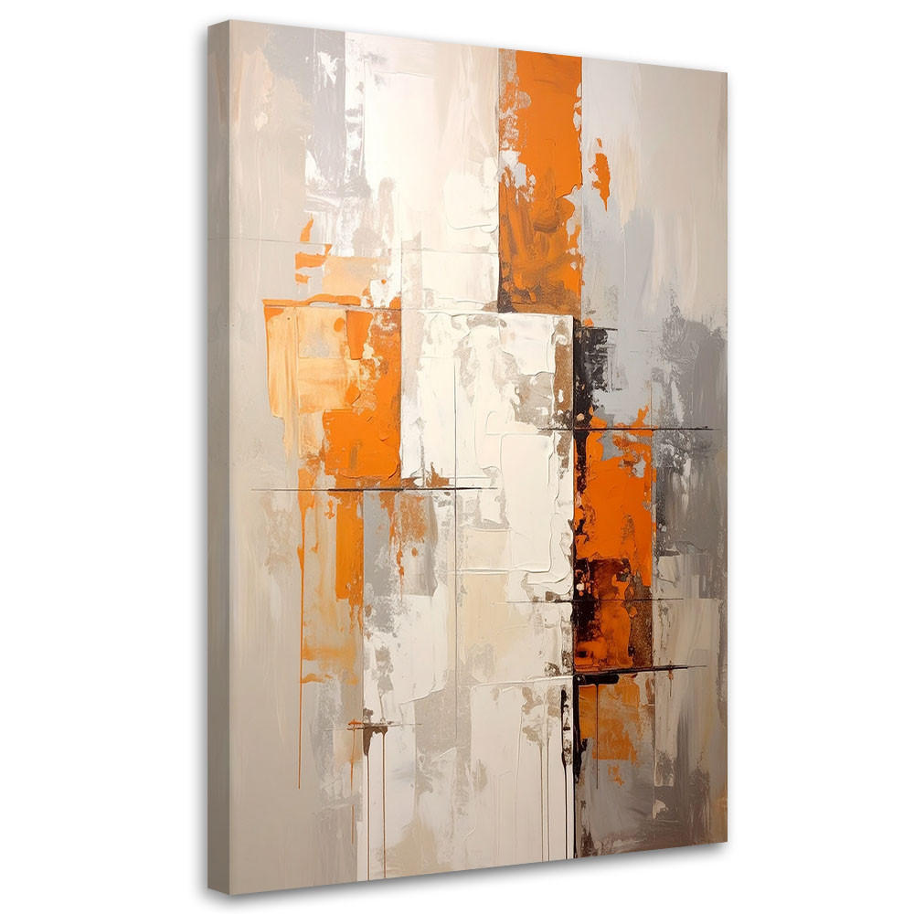 LEINWANDBILDER, Orange Beige Abstrakt - Orange, Textil (40/60cm) - Feeby