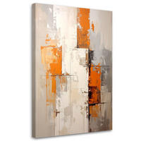 LEINWANDBILDER, Orange Beige Abstrakt - Orange, Textil (40/60cm) - Feeby