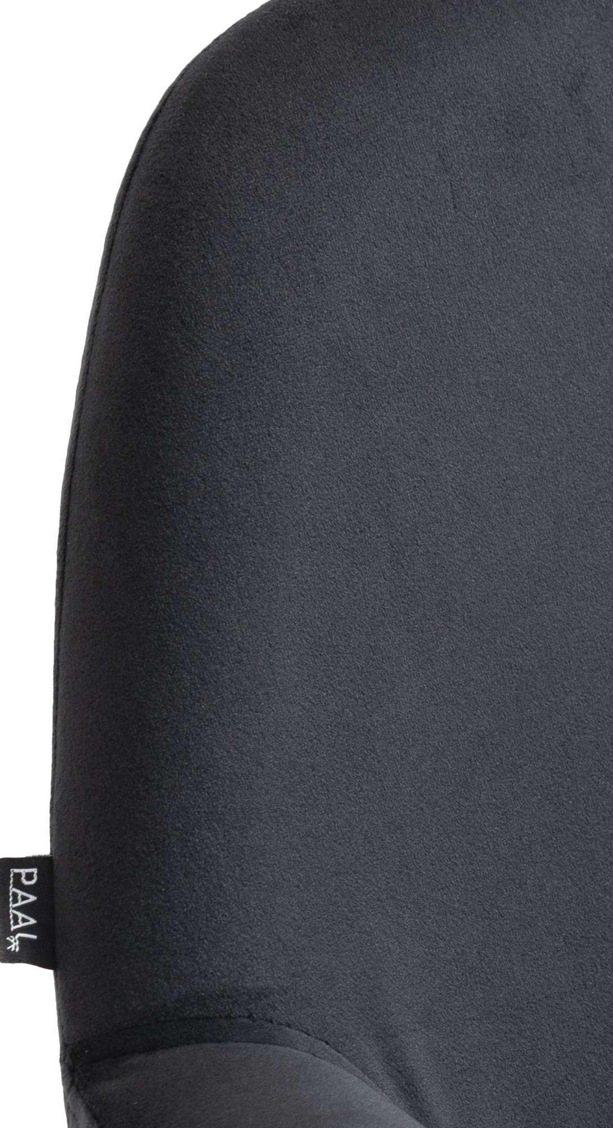 BARHOCKER 2er Set Samt schwarz - Schwarz/Weiß, Textil/Metall (51/89/52cm) - CLP