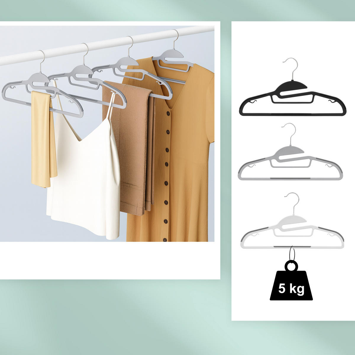 RAMÍNKA - černá, kov/plast (0.5cm) - Relaxdays