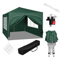 PAVILLON 3x3 m Grün mit 4 Seitenwänden - Grün, Textil/Metall (300/300cm) - Kaket
