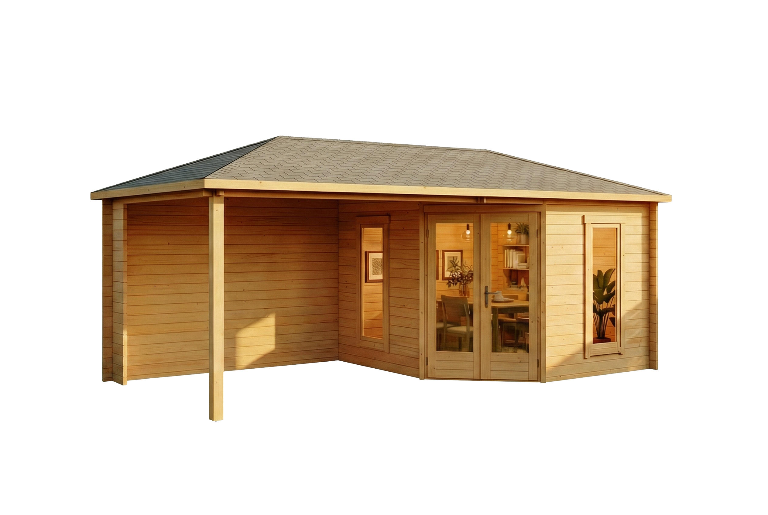 Alpholz Gartenhaus Pinien 614x274x317 cm