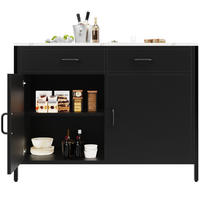 STEHTISCH Schwarz-Marmoroptik 100/90/90 cm - Schwarz, Holzwerkstoff (100/90/90cm) - PANGIVO