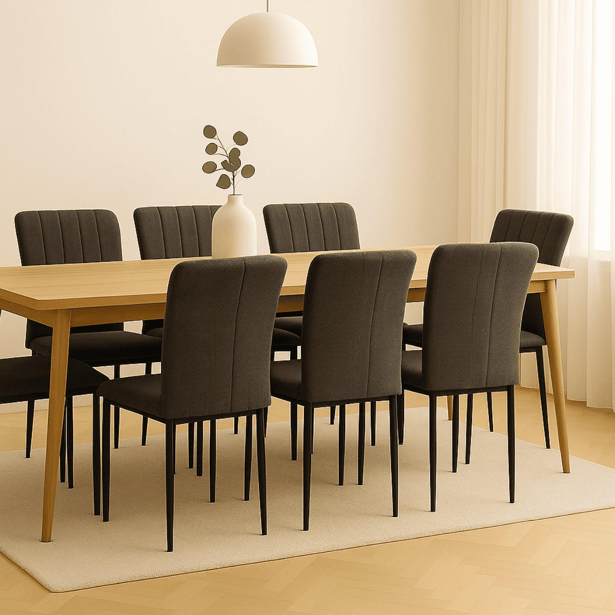 ESSZIMMERSTUHL Holly Schwarz 43/58/46 cm 4er-Set - Schwarz, Textil (58/46/43cm) - Calicosy