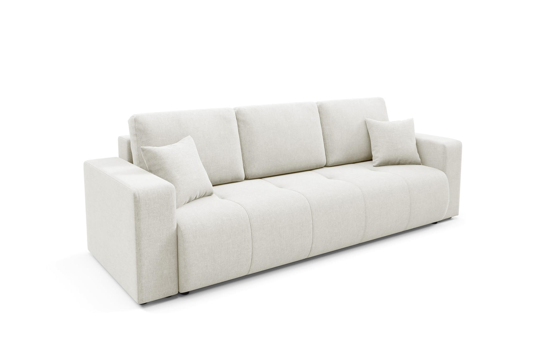 SCHLAFSOFA Augusto - Creme, Holzwerkstoff/Textil (244/82/102cm) - Fun Möbel