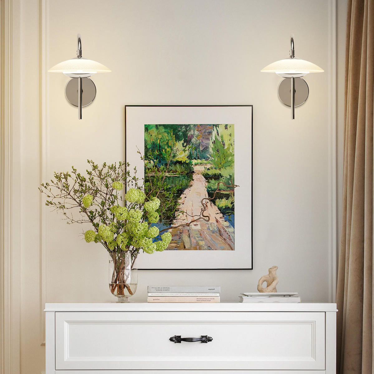 LED-WANDLEUCHTE Flashing 23.6/16/25.2 cm - Silberfarben, Metall (16/25.2/23.6cm) - ZMH