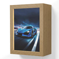 NÁSTĚNNÁ LAMPA Auto - Modrá - Chlapci - Dítě 15x20 cm - modrá, kompozitní dřevo (15/20/8cm) - OnlyWow