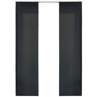 VORHANG 2ER SET HxB 245x60 cm Schwarz - Schwarz, Textil (60/245cm) - Gardinenbox