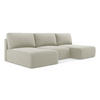 WOHNLANDSCHAFT Strukturstoff Stoff Beige - Beige/Creme, Kunststoff/Textil (304/79/149cm) - Makamii
