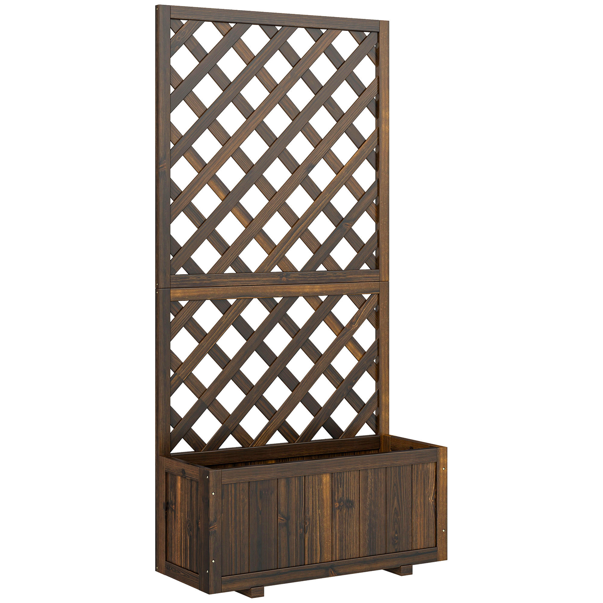 PFLANZENKASTEN, Braun - Braun, Holz (31.5/149.5/72.5cm) - Outsunny