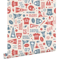 TAPETE Sportthema 50 x 900 cm - Rot, Papier (50/0.1cm) - ESTAhome
