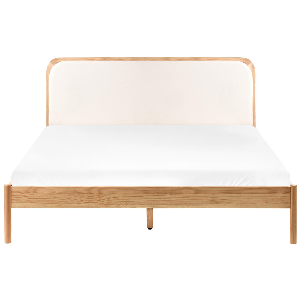 BETT mit Lattenrost 160/200 cm Hellbraun Dosches - Hellbraun, Holz (160/200cm) - Beliani