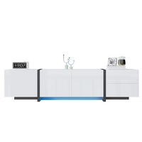 TV-ELEMENT mit 3 Türen und Schublade 170 cm Weiß/Schwarz Hochglanz - Weiß, Holzwerkstoff (30/39/170cm) - Beauniv