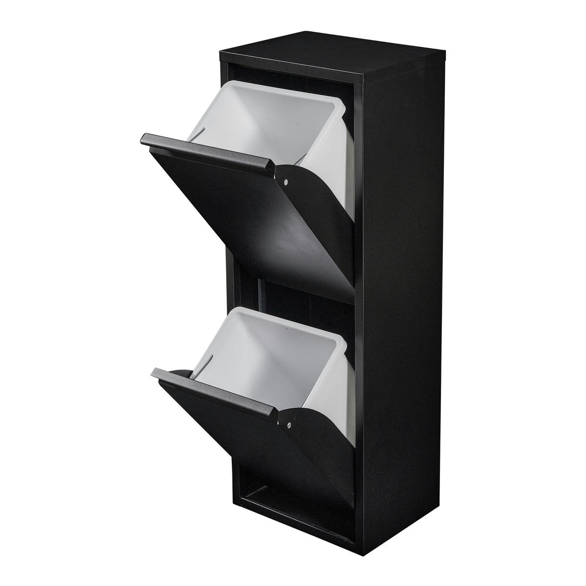 SKŘÍŇ NA ODPADKY Sollentuna - černá, kov/plast (33/93/25cm) - [en.casa]