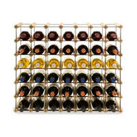 WEINREGAL Vinotega Mod Metal 62,5x72,5x24,5 cm 7x6 Flaschen Massives Kiefernholz Natur - Naturfarben, Holz (72.5/62.5/24.5cm) - PROREGAL