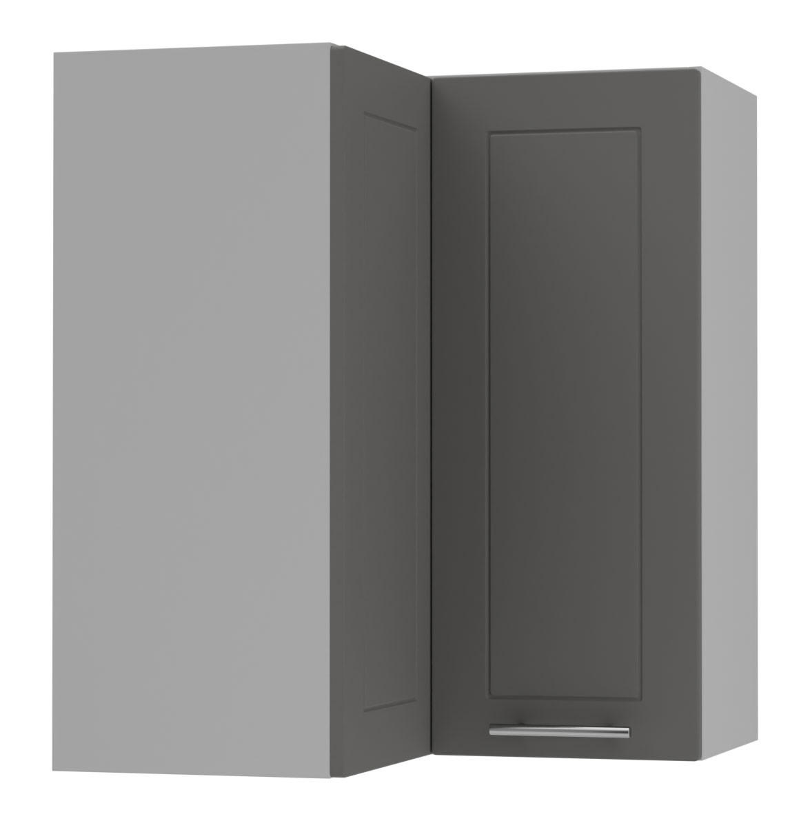 Feldmann-Wohnen Eckhängeschrank Graphit, Grau 60x72x60 cm