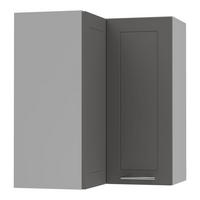 ECKHÄNGESCHRANK Kvantum W12/60 Graphit Matt / Grau Matt 60 / 60 / 72cm - Graphitfarben/Grau, Holz/Holzwerkstoff (60/72/60cm) - Feldmann-Wohnen