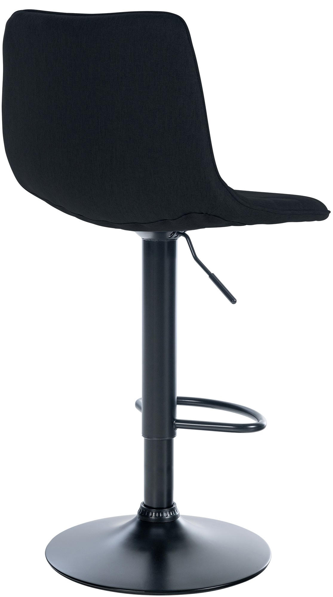 BARHOCKER 2er Set Stoff schwarz - Schwarz, Textil/Metall (45/89/46cm) - CLP