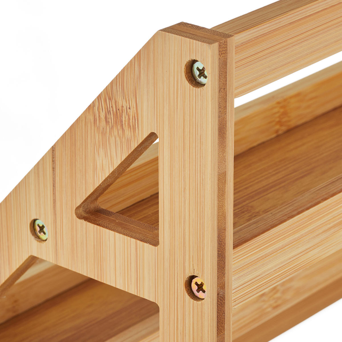 GEWÜRZREGAL - Hellbraun, Holz (39.5/23.5/21.5cm) - Relaxdays