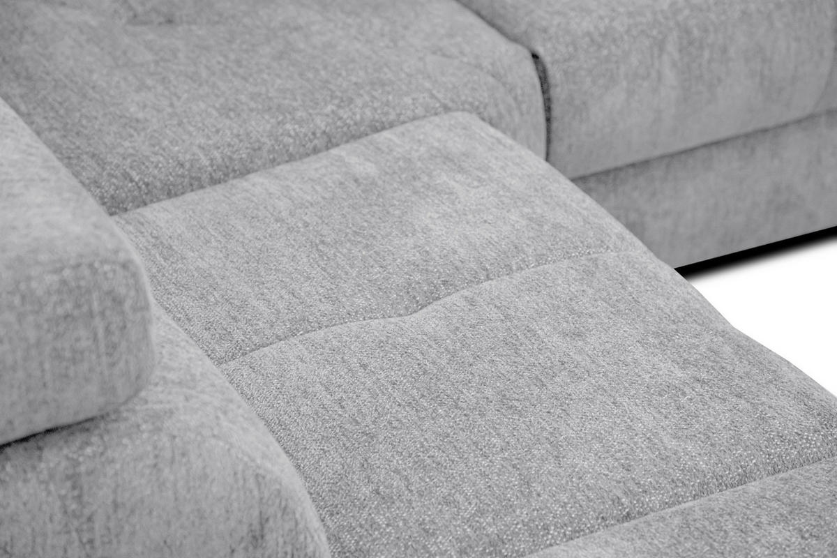 ECKSOFA CALVERA 5-Sitzer mit 1 Relaxfunktion, hellgrau - Hellgrau, Holzwerkstoff/Textil (239/298cm) - Courtois Laville