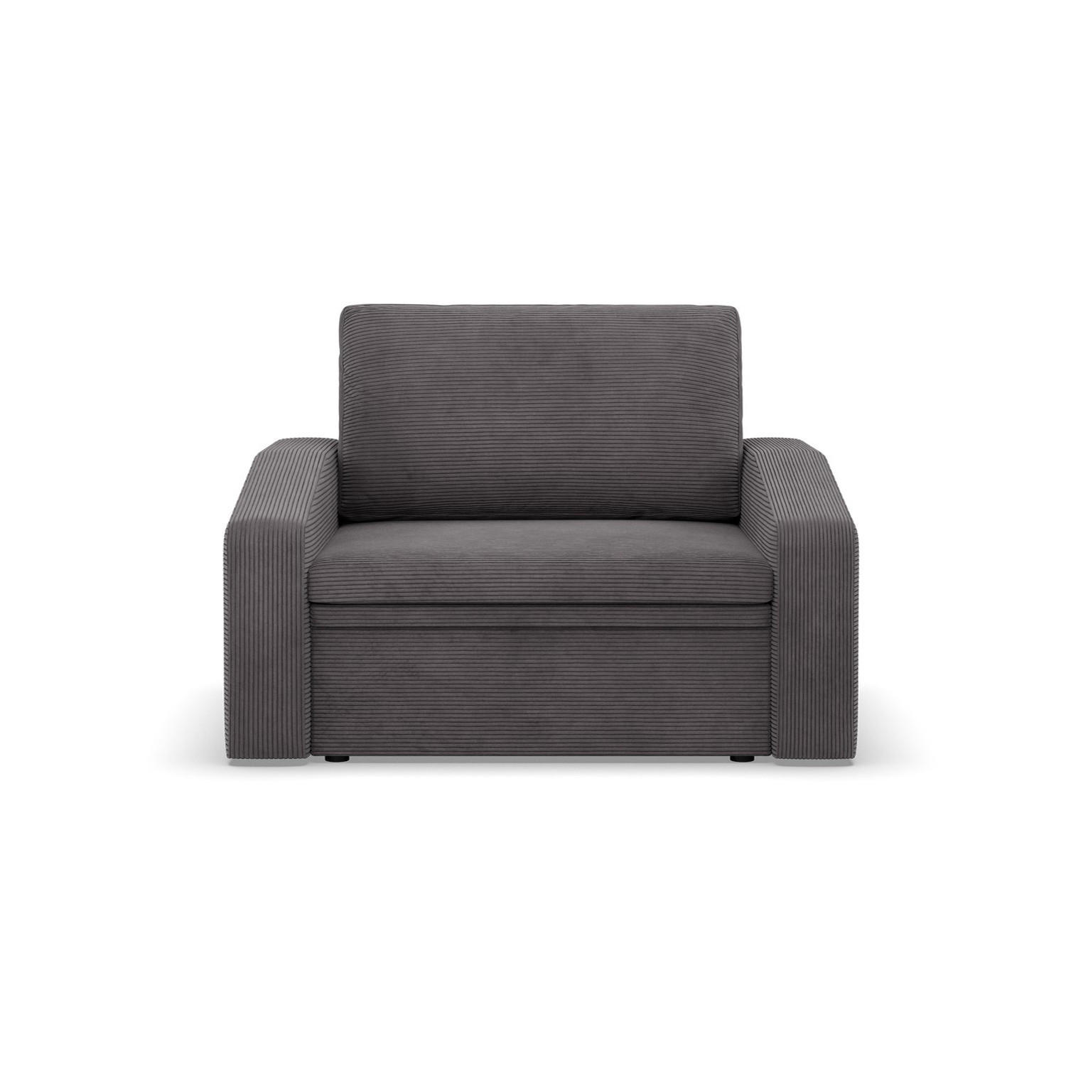 LOUNGESESSEL ORBIT, 90 CM, Cord - Dunkelgrau - Dunkelgrau, Textil (118/80/87cm)