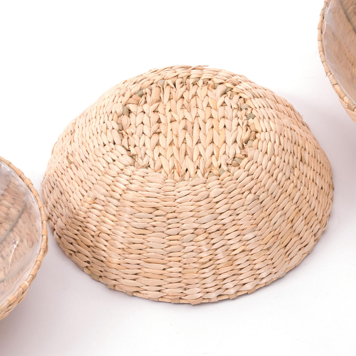 KORB-SET Kayla 3-teilig verschiedene Größen, wasserdicht naturfarben - Silberfarben, Naturmaterialien (12cm) - CREEDWOOD