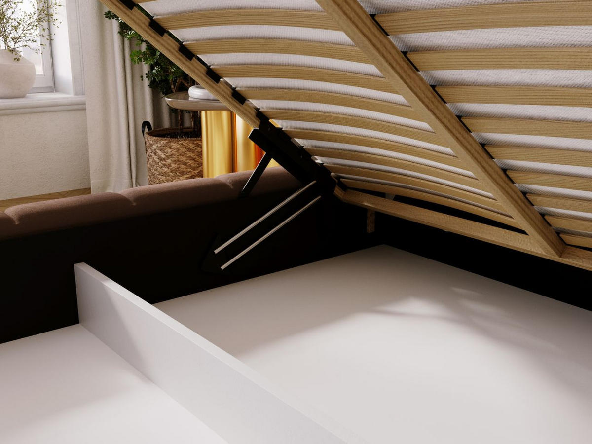 POLSTERBETT Alicante 180x200 Braun - Braun, Textil (180/200cm) - Graingold