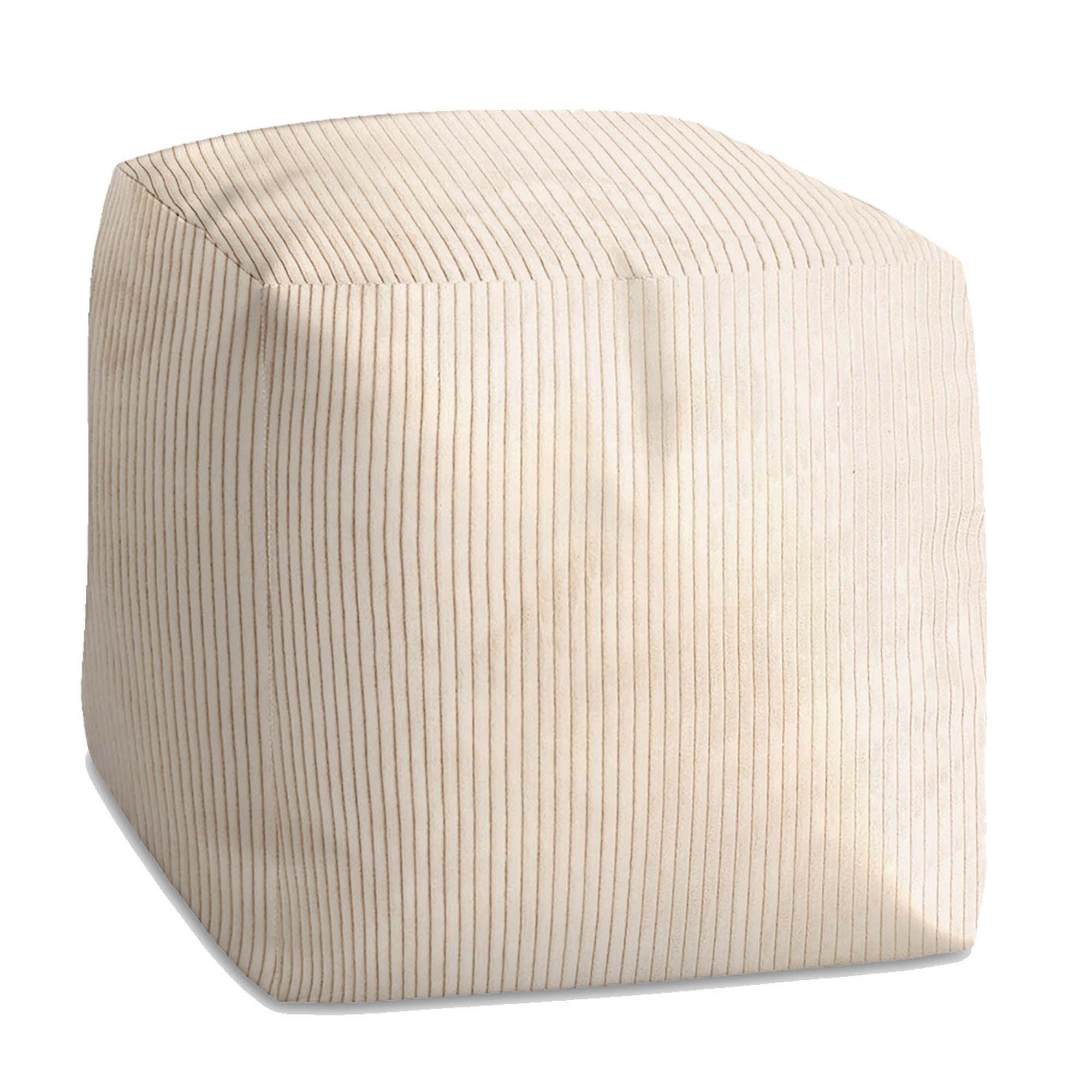 SITZSACK CUBE Vanilla Ice - Beige, Textil (60/60/60cm) - Dreamroots