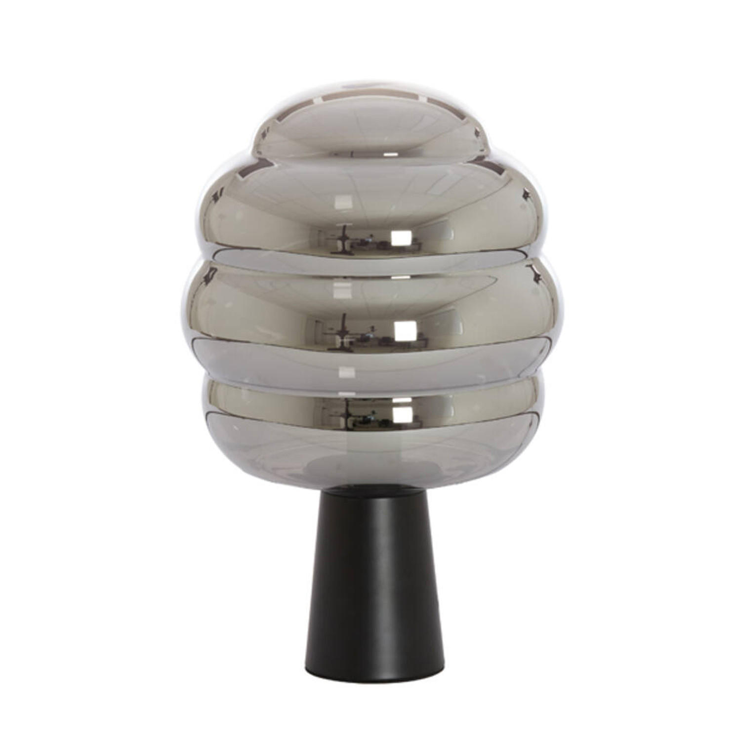 TISCHLAMPE Misty Grau 30/30/46 cm - Grau, Glas (30/30/46cm) - Light & Living