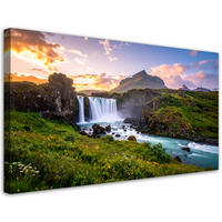 LEINWANDBILD Landschaften 80x40cm - Grün, Textil (80/40cm) - Feeby