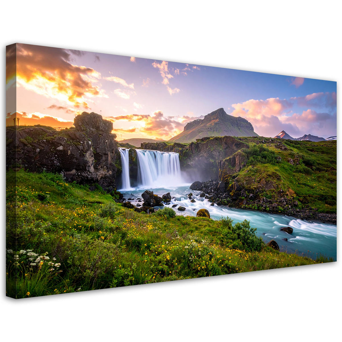 LEINWANDBILD Landschaften 80x40cm - Grün, Textil (80/40cm) - Feeby