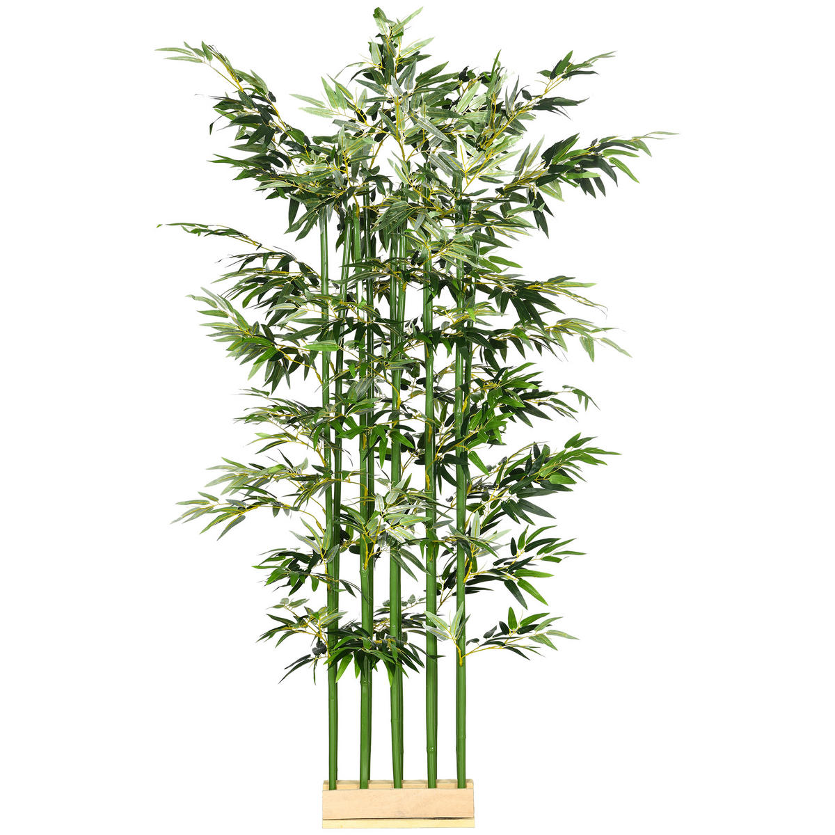 KUNSTBAMBUS DE-08565 180 cm mit Topf Grün - Grün, Kunststoff (180cm) - ComfortXL