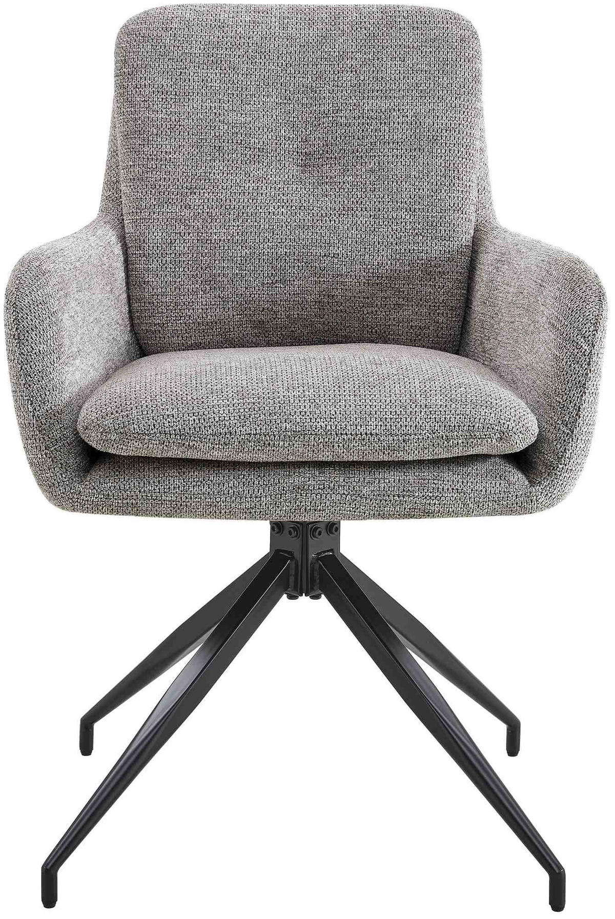 ESSZIMMERSTUHL Naver Stoff Taupe Wohnzimmerstuhl - Taupe, Textil (58/85/63cm) - DELUKE