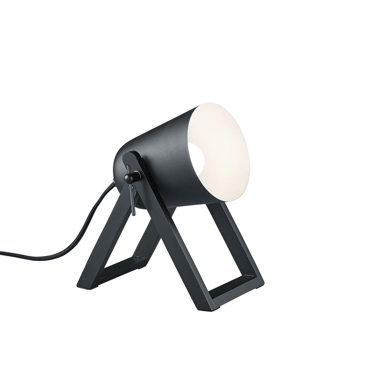 TISCHLAMPE MARC - Schwarz - 0/0/21 cm - Schwarz, Holzwerkstoff (19.5/19.5/21cm) - Trio Leuchten