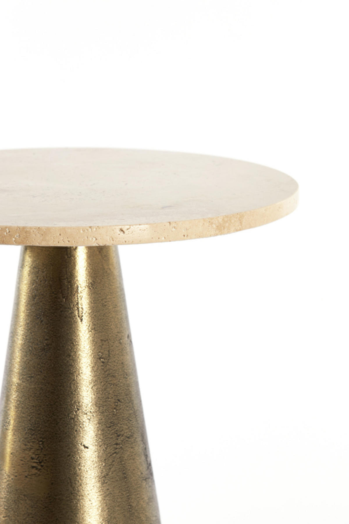 BEISTELLTISCH Ynez Braun Ø36/51 cm - Bronzefarben, Metall (36/36/51cm) - Light & Living