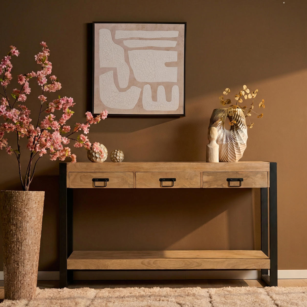 BEISTELLTISCH Britt Braun 35/150/76 cm - Braun, Holz (35/150/76cm) - Starfurn