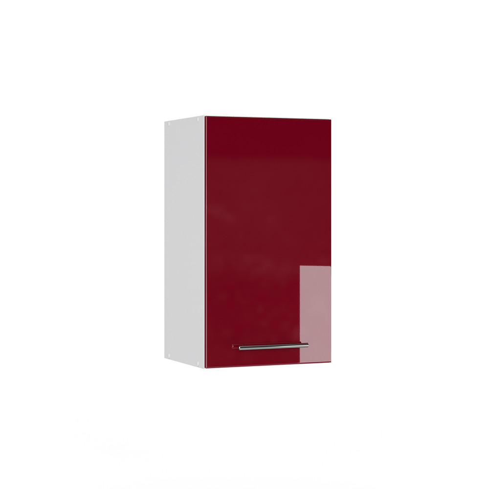 BADSCHRANK Fame-Line Bordeaux Hochglanz 40 x 72 cm - Bordeaux/Weiß, Holzwerkstoff (40/72/34.1cm) - Vicco