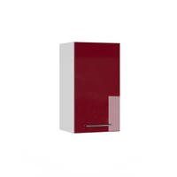 BADSCHRANK Fame-Line Bordeaux Hochglanz 40 x 72 cm - Bordeaux/Weiß, Holzwerkstoff (40/72/34.1cm) - Vicco