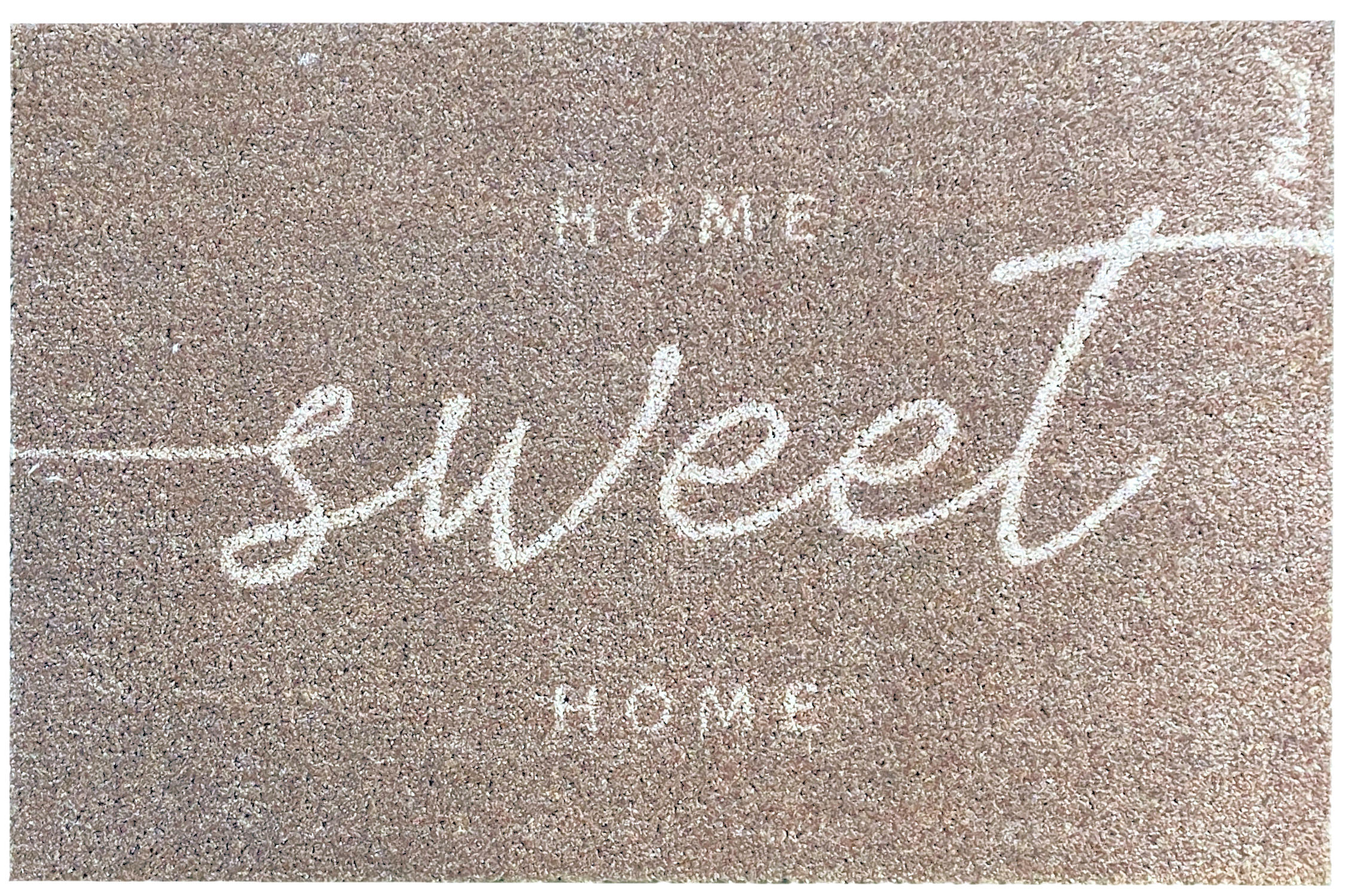 OUTDOOR FUßMATTE "Ines" mit Spruch "home sweet home" Beige-Braun 50 x 75 cm - Beige/Braun, Kunststoff/Textil (50/75cm) - MAD ABOUT MATS