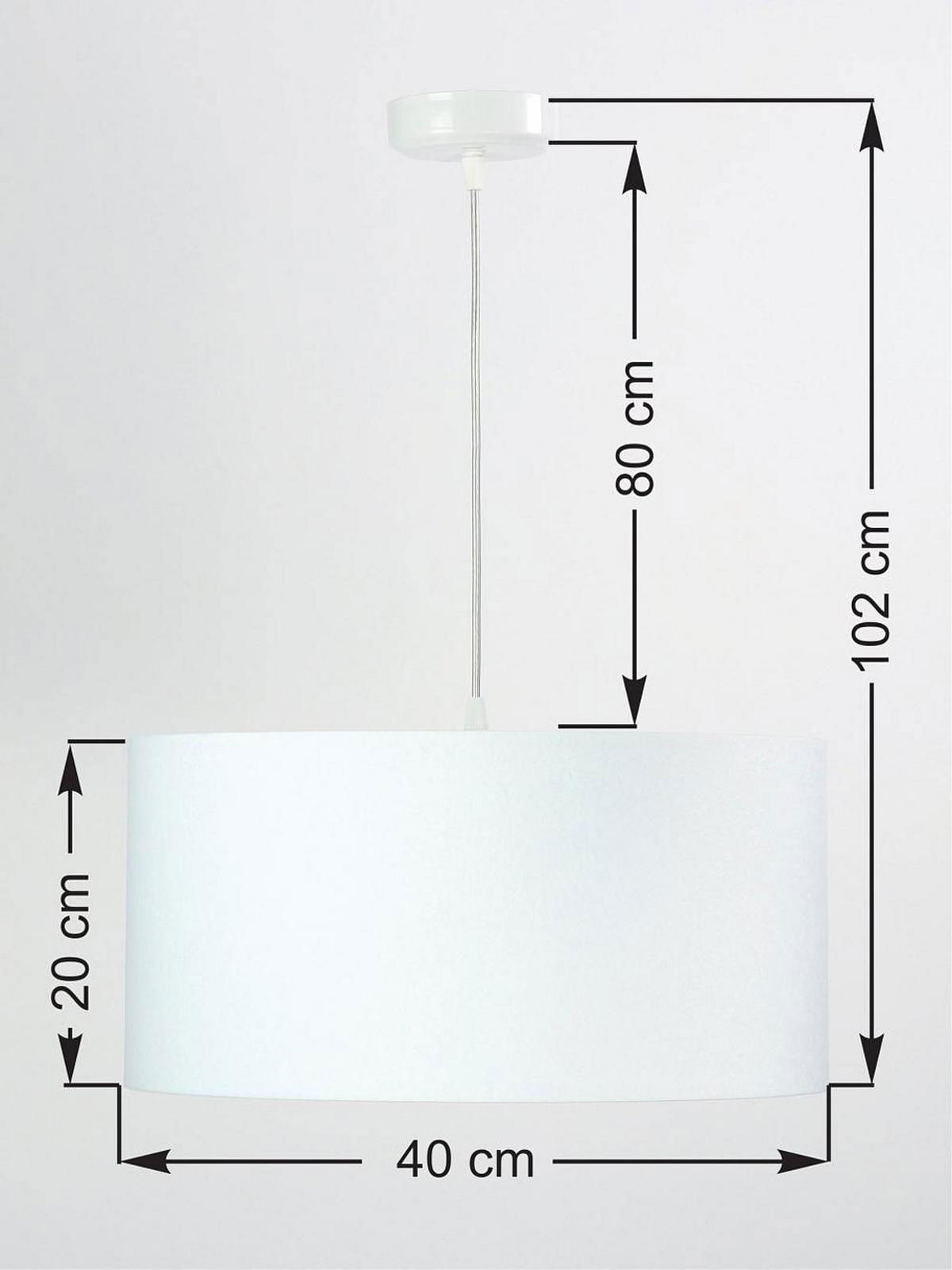 HÄNGELEUCHTE Blau 40/20 cm - Blau/Weiß, Kunststoff (40/0.6/20cm) - ONZENO