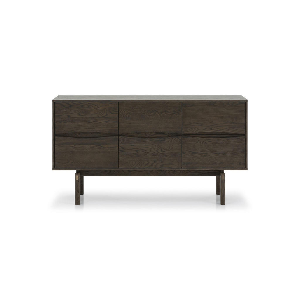 Thumbnail - Woodek Sideboard, Braun, Holz, Echtholz,Eiche, 45x82x150 cm, FSC 100%, Wohnzimmer, Kommoden & Sideboards, Sideboards