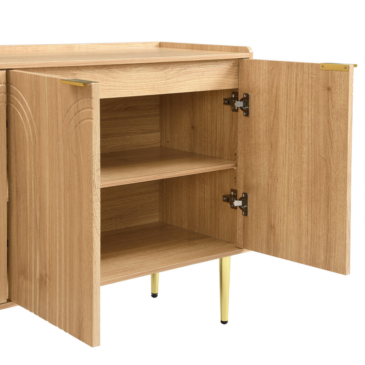 SIDEBOARD Natural 140/38/75 cm - Naturfarben, Holzwerkstoff (140/75/38cm) - PANGIVO