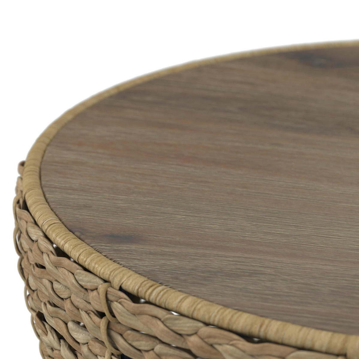 GARTENBEISTELLTISCH Noelia Naturfarben/Schwarz - Naturfarben, Holz (45/55/45cm)
