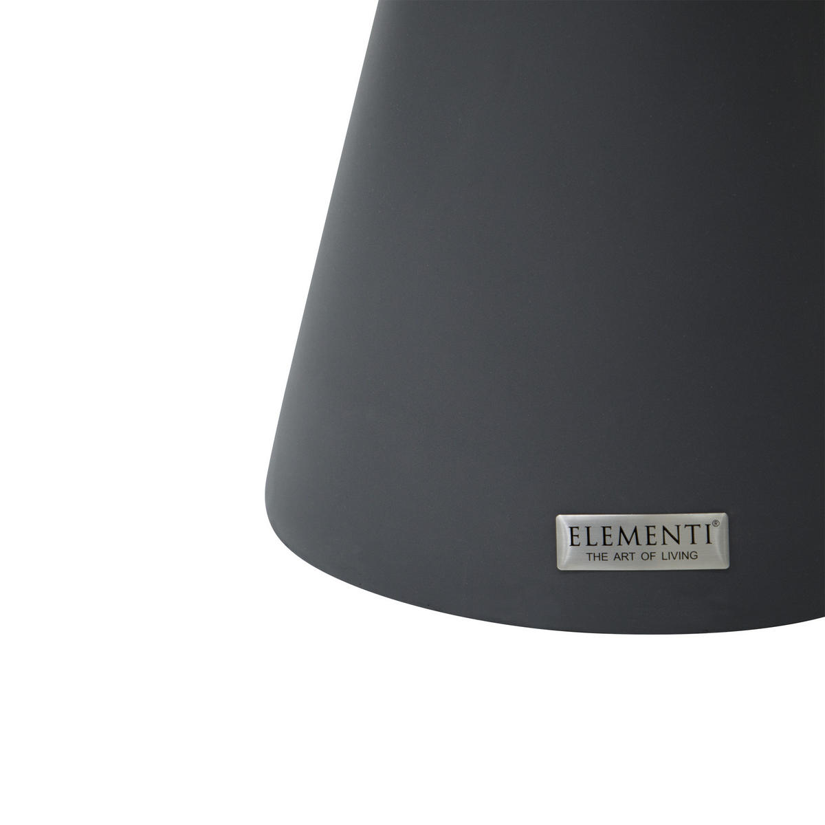 BEISTELLTISCH ROME rund Klein Betonoptik 35 x 35 x 50 cm - Schwarz, Naturmaterialien (35/35/52cm) - Elementi