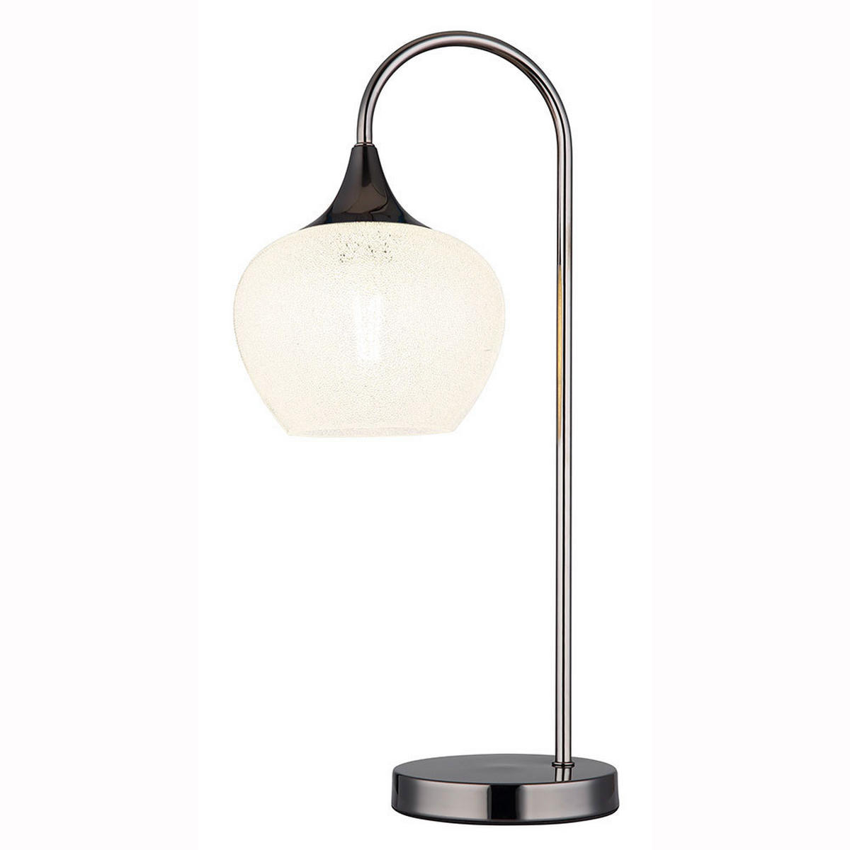 LED TISCHLEUCHTE Metall Glas Silber - Silberfarben, Glas (27.5/16/54cm) - Globo Lighting