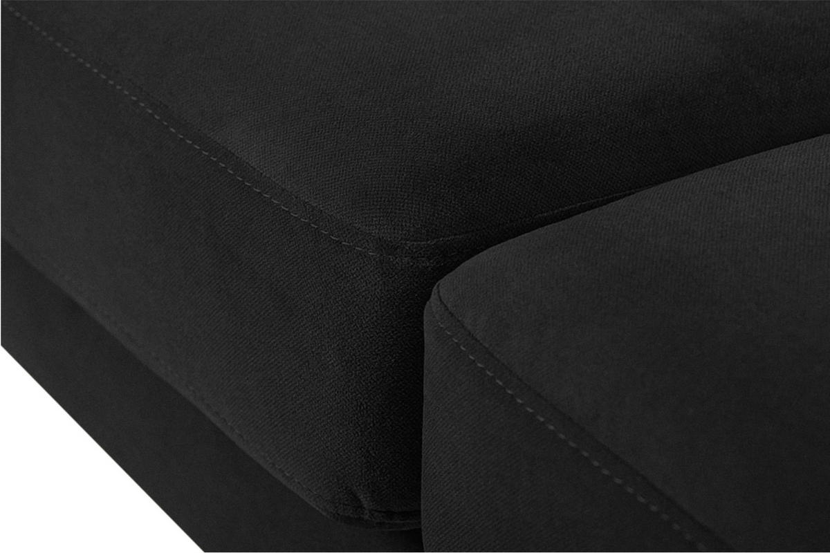 SOFA TAGIO mit Armlehnen, Schwarz - Schwarz/Braun, Buchenholz/Textil (153/80/84cm) - KONSIMO®