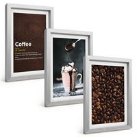 BILDER SET 3er Set - 20x30 cm Silberner Rahmen - Kaffeegetränk mit Schlagsahne - Silberfarben, Kunststoff (20/30cm) - TULUP