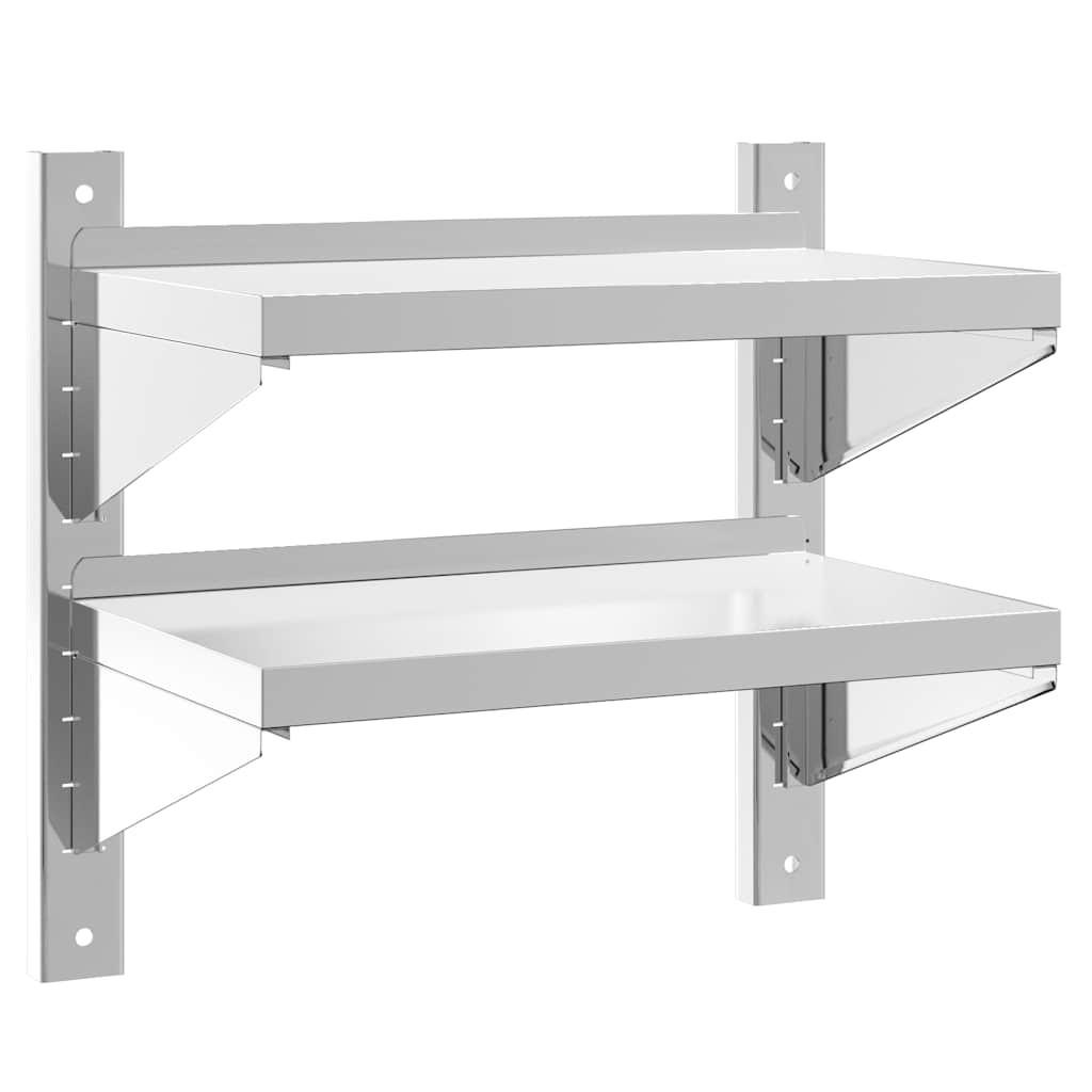 vidaXL Wandregal Silber 50x48x30 cm